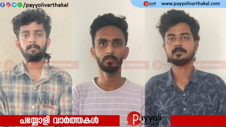 കുപ്രസിദ്ധ കുറ്റവാളികൾ: യുവാവിനെ ആക്രമിച്ച് പണം കവർന്ന കേസിലെ പ്രതികളായ മൂന്നു പേർ പിടിയിൽ