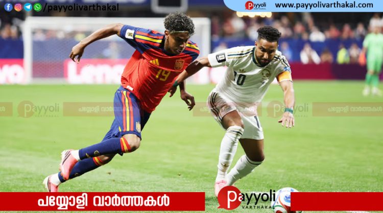 സൗദിക്കെതിരായുള്ള ലോകകപ്പിലെ രണ്ടാം മത്സരരത്തിൽ വമ്പൻ വിജയവുമായി സ്‌പെയിൻ