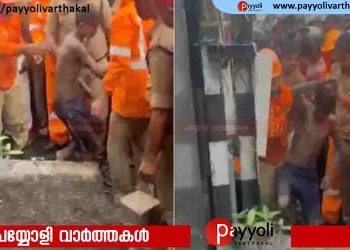 കോഴിക്കോട് രണ്ട് ദിവസമായി ഫുട്‌പാത്തിന് താഴെയുള്ള ഓടയിൽ കുടുങ്ങി അന്യസംസ്ഥാന തൊഴിലാളി; പൊലീസും ഫയർഫോഴ്‌സും ചേർന്ന് രക്ഷപ്പെടുത്തി