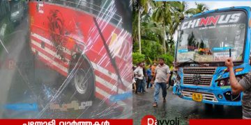 നന്തി മേൽപ്പാലത്തിൽ ബസുകൾ കൂട്ടിയിടിച്ചു; നിരവധി യാത്രക്കാർക്ക് പരിക്ക് | ഗതാഗതം സ്തംഭിച്ചു