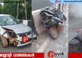 തിക്കോടിയിൽ കാർ സ്കൂട്ടറിൽ ഇടിച്ച് അപകടം: സ്കൂട്ടർ യാത്രികന് സാരമായ പരുക്ക്
