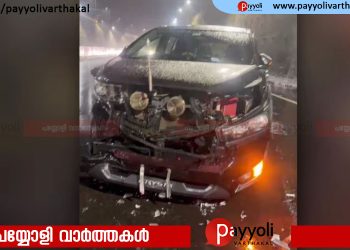 സന്ദീപ് വാര്യർ എംഎൽഎയുടെ വാഹനം അപകടത്തിൽപെട്ടു; കാറിൻ്റെ ടയർ പൊട്ടിയാണ് അപകടം